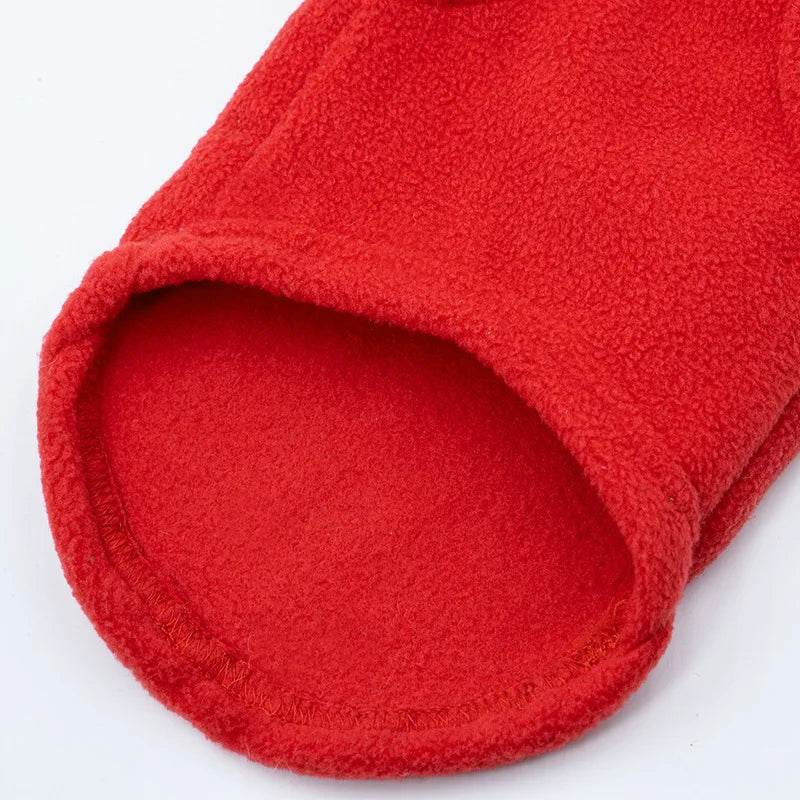 Soft Fleece Dog Clothes Pull Ring Design