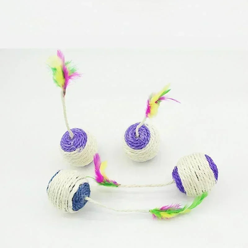 1pc Cat Toy Sisal Scratching Ball