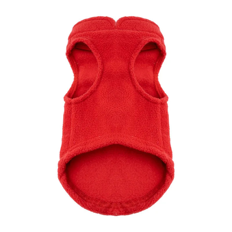 Soft Fleece Dog Clothes Pull Ring Design