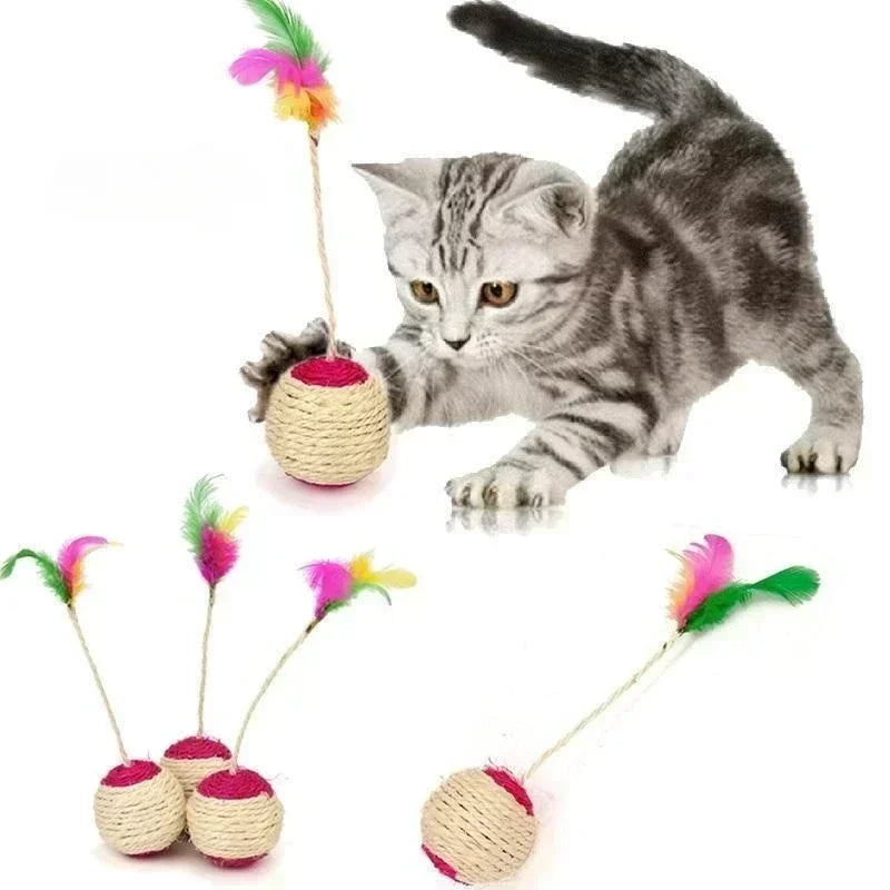 1pc Cat Toy Sisal Scratching Ball