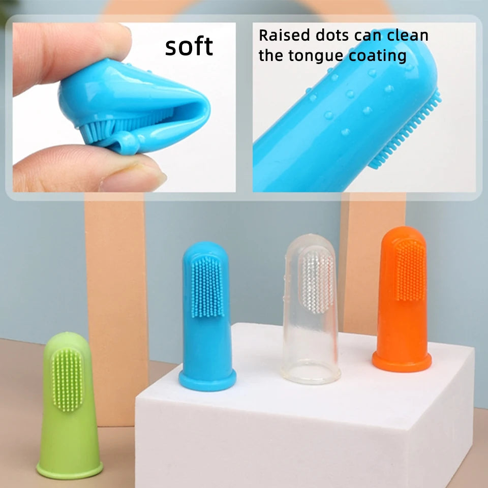 4pcs Super Soft Pet Finger Toothbrush