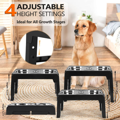 Elevated Dog Bowls Adjustable