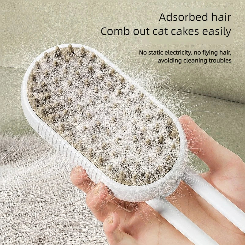 Dog and Cat Steam Brush 3 In 1 Hair Removal