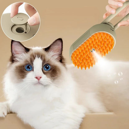 Dog and Cat Steam Brush 3 In 1 Hair Removal