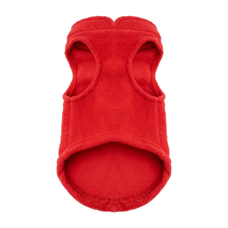 Soft Fleece Dog Clothes  Pull Ring Design