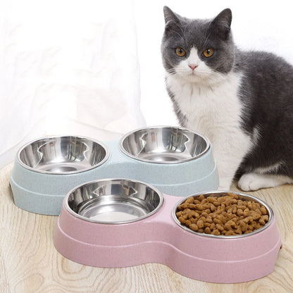 Cat and Dog Food and Water Feeding Bowl