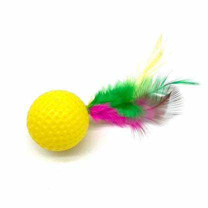 5pcs Colorful Cat Ball Sound Catch Feather